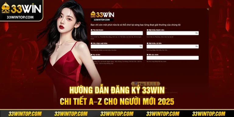 Hướng Dẫn Đăng Ký 33WIN Chi Tiết A–Z Cho Người Mới 2025